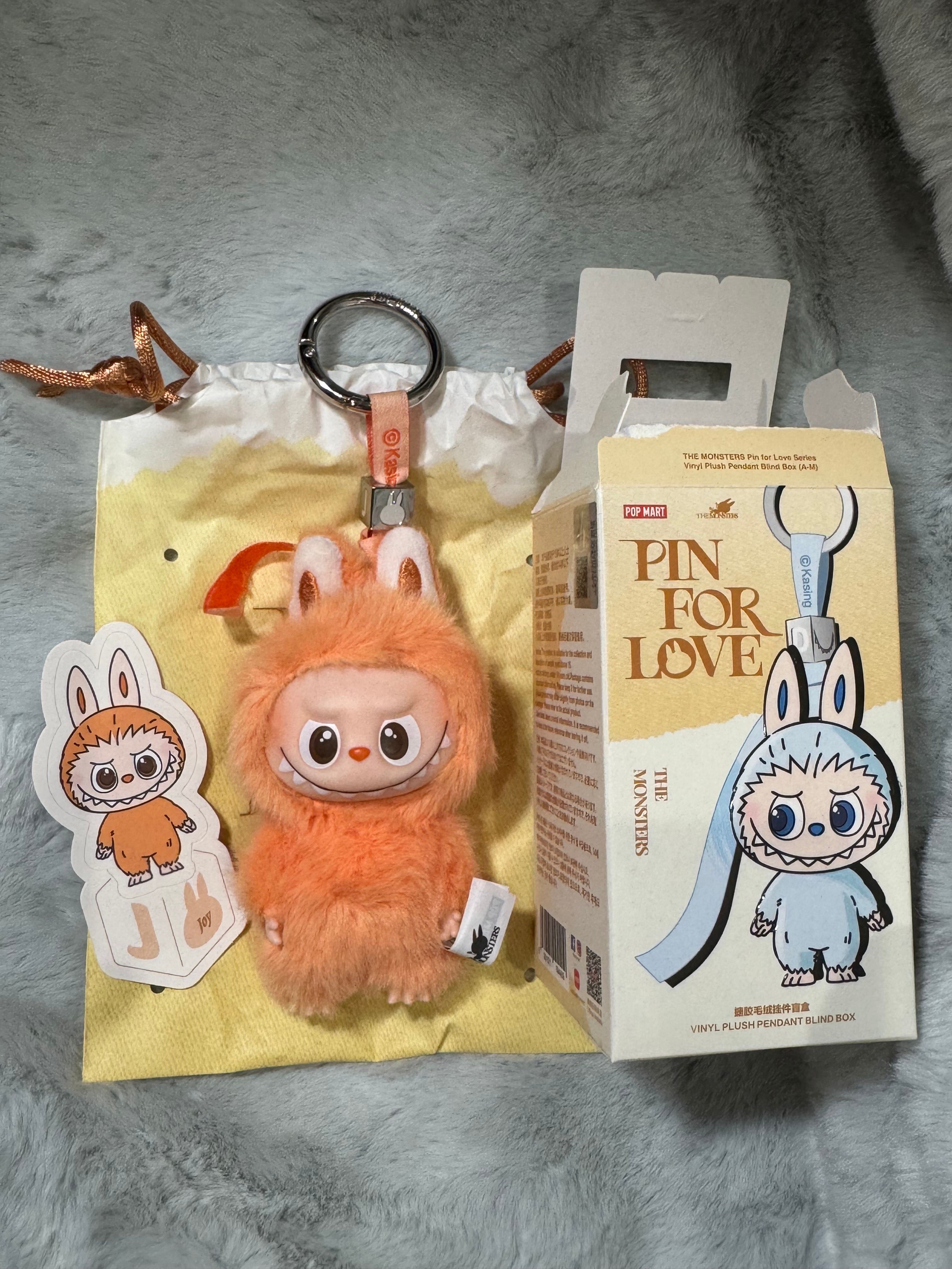 POP MART THE MONSTERS (LABUBU) Pin for Love Series-Vinyl Plush Pendant (A-M) J