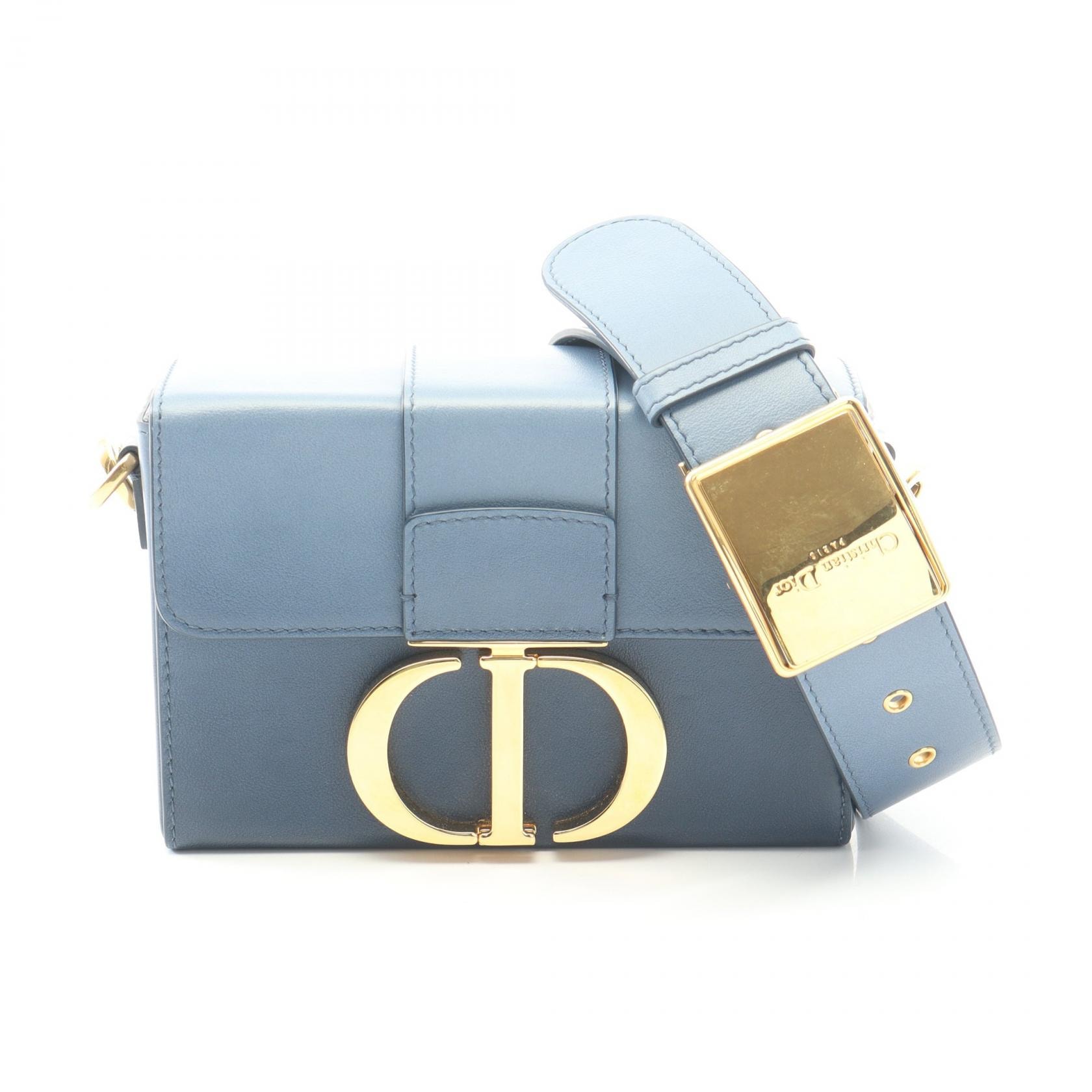 ディオール Dior 30 MONTAIGNE モンテーニュ ボックス グラデーション ショルダーバッグ バッグ レザー レディース ブルー系 【中古】