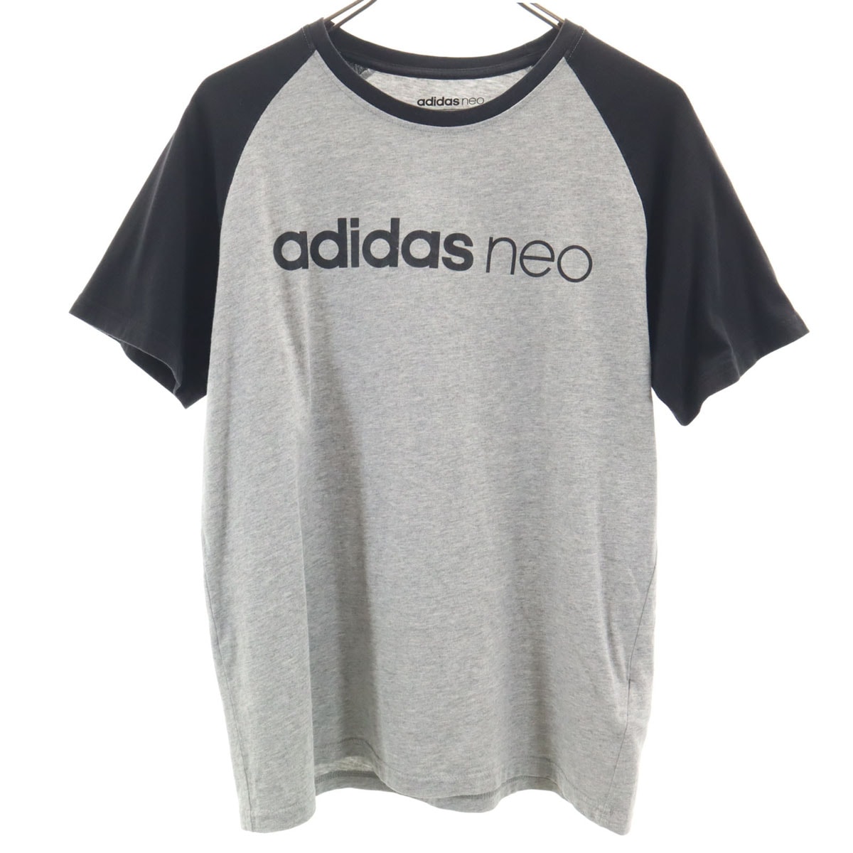 adidas NEO アディダスネオ 半袖 ラグラン Tシャツ L グレー