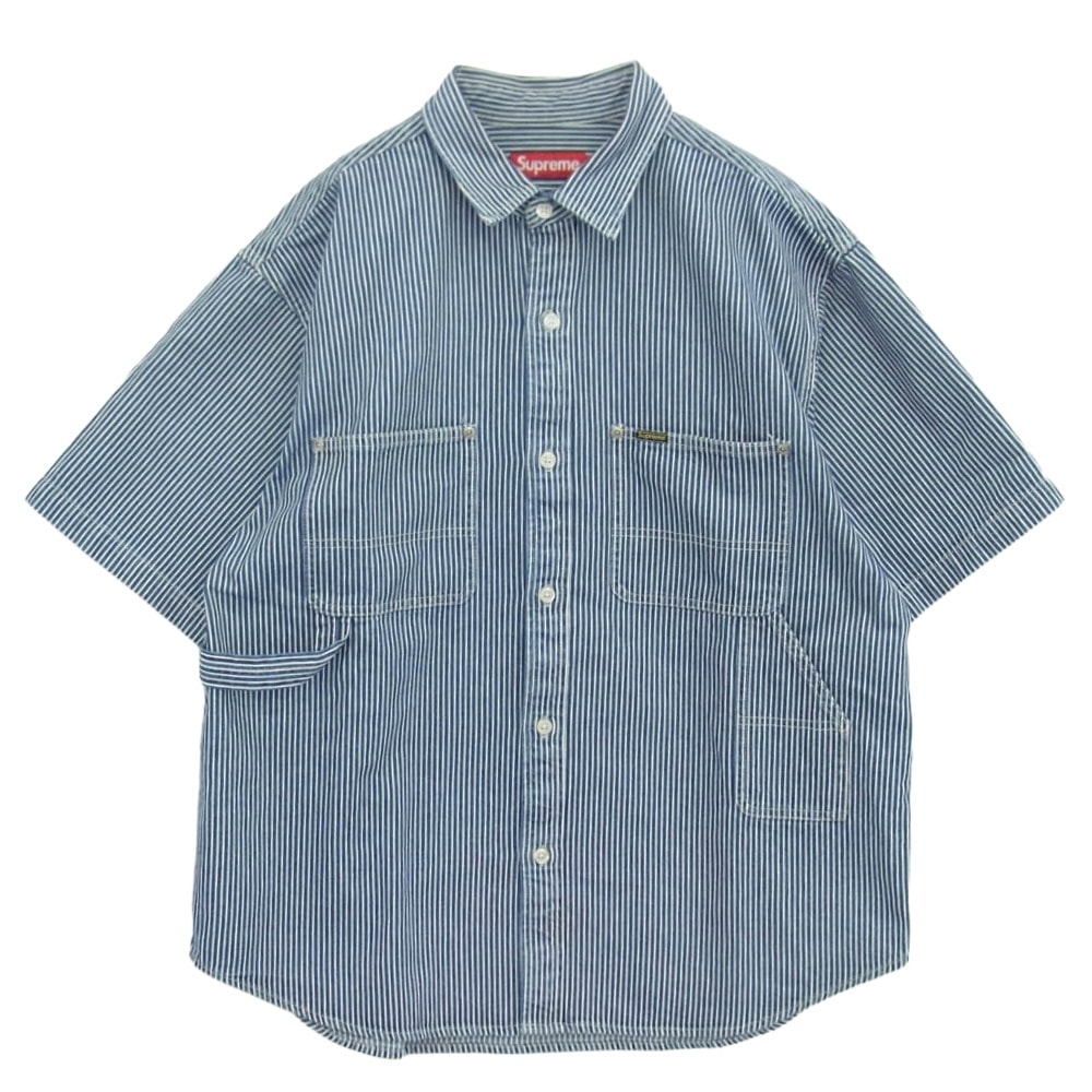 Supreme シュプリーム 半袖シャツ 25SS Loose Fit S/S Denim Painter Shirt ルーズフィット ペインター デニム 半袖 シャツ インディゴブルー系 M【美品】【中古】