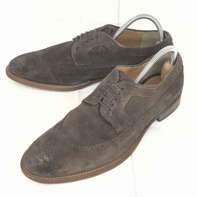 ZARA/ザラ★スエード本革/ウイングチップ【25.5/茶系】ドレスシューズ◆H-34