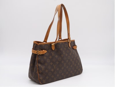 LOUIS VUITTON ルイ・ヴィトン モノグラム バティニョール オリゾンタル M51154 ハンドバッグ ブラウン コーティングキャンバス レザー レディース