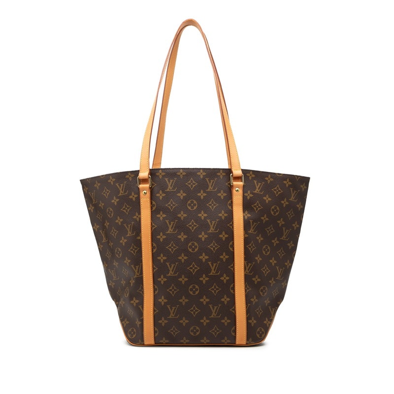 ルイ ヴィトン モノグラム サックショッピング トートバッグ ショルダーバッグ M51108 ブラウン PVC レザー レディース LOUIS VUITTON 【中古】