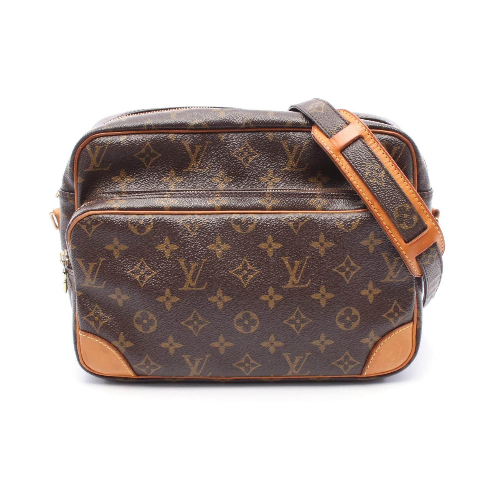 ルイ・ヴィトン LOUIS VUITTON ナイル ショルダーバッグ バッグ PVCコーティングキャンバス レザー モノグラム レディース ブラウン系 M45244 【中古】