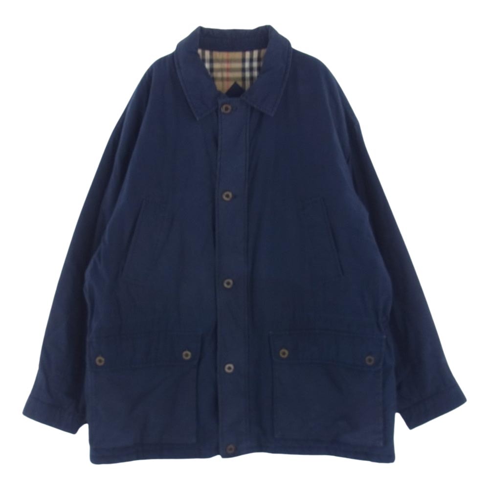 BURBERRY バーバリー ジャケット 裏ノバチェック 裏地キルティング ジャケット ネイビー系 XL【中古】