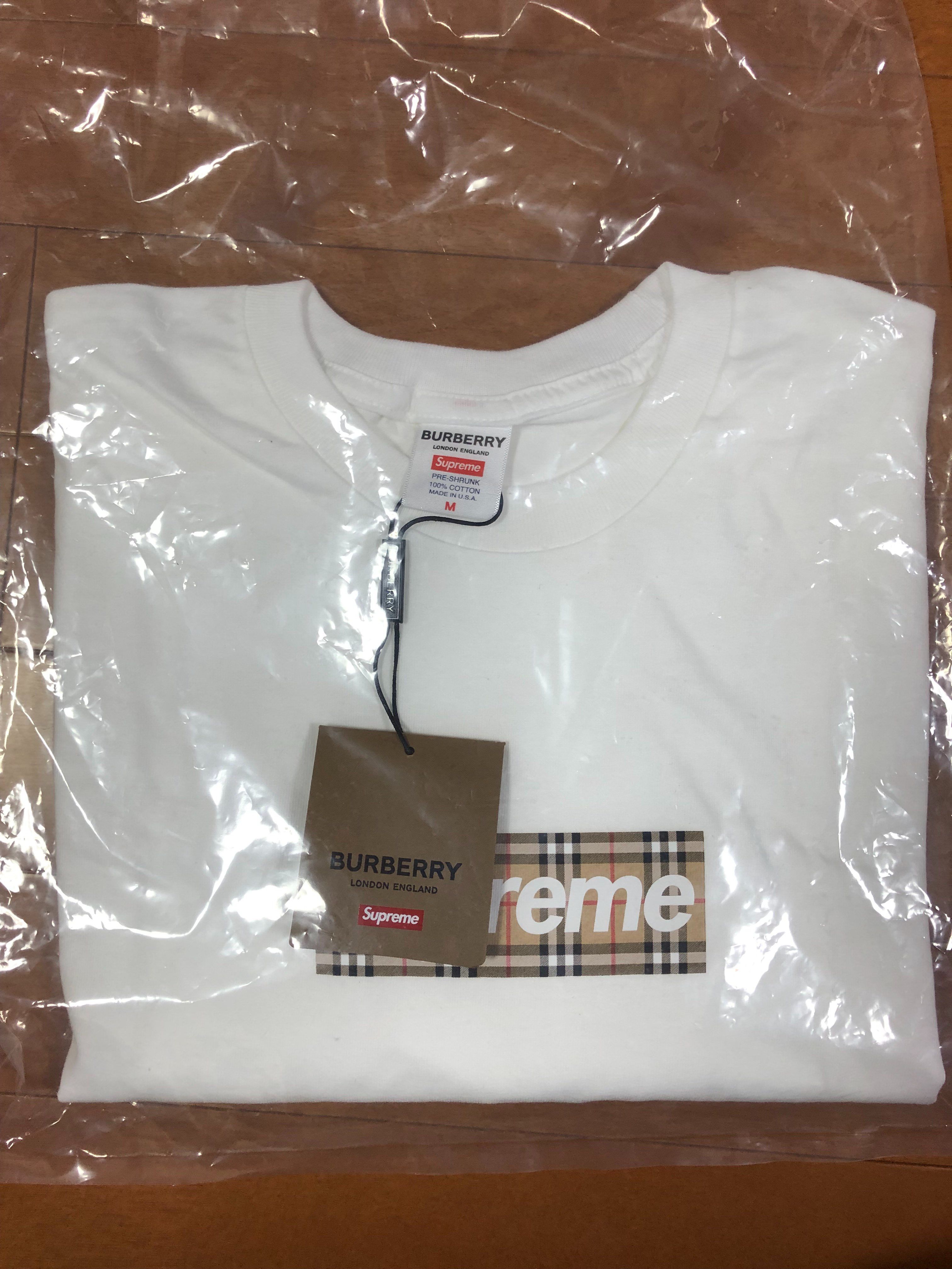 Supreme / Burberry Box Logo Tee "White"