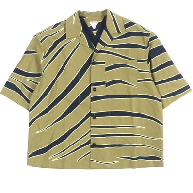 未使用品 ボッテガヴェネタ
半袖シャツ カーキ ネイビー メンズ 52 744330