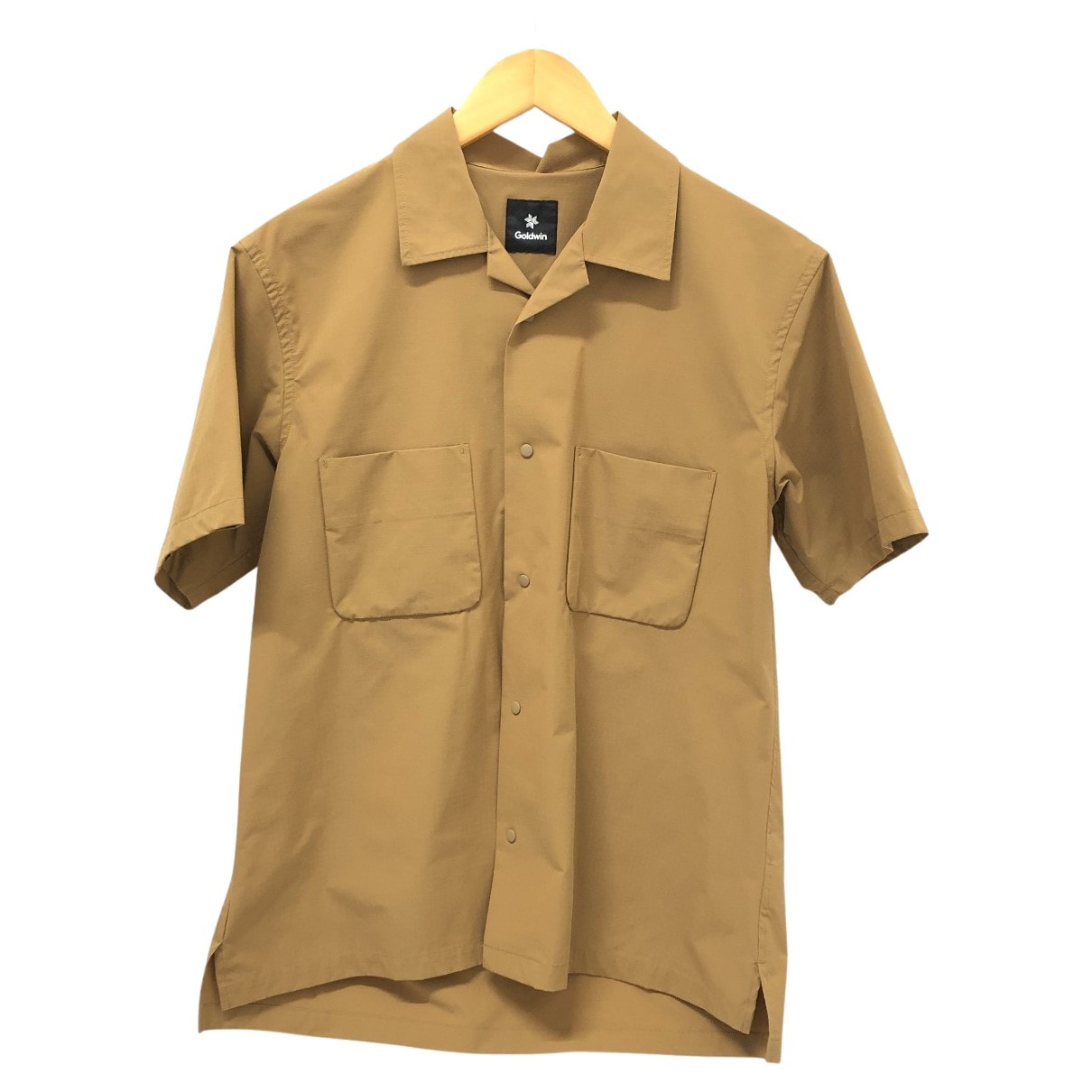 GOLDWIN ゴールドウィン シャツ リップストップオープンカラーシャツ SIZE S GM51132P キャメル