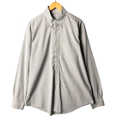 古着 ブルックスブラザーズ Brooks Brothers Est.1818 長袖 ボタンダウンチェックシャツ メンズL相当/eaa566932