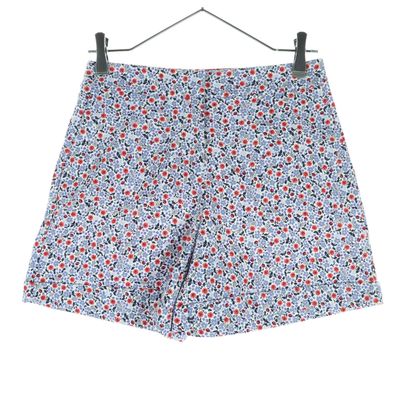 美品 TOMMY HILFIGER トミーヒルフィガー 花柄 ショートパンツ 2 ブルー系