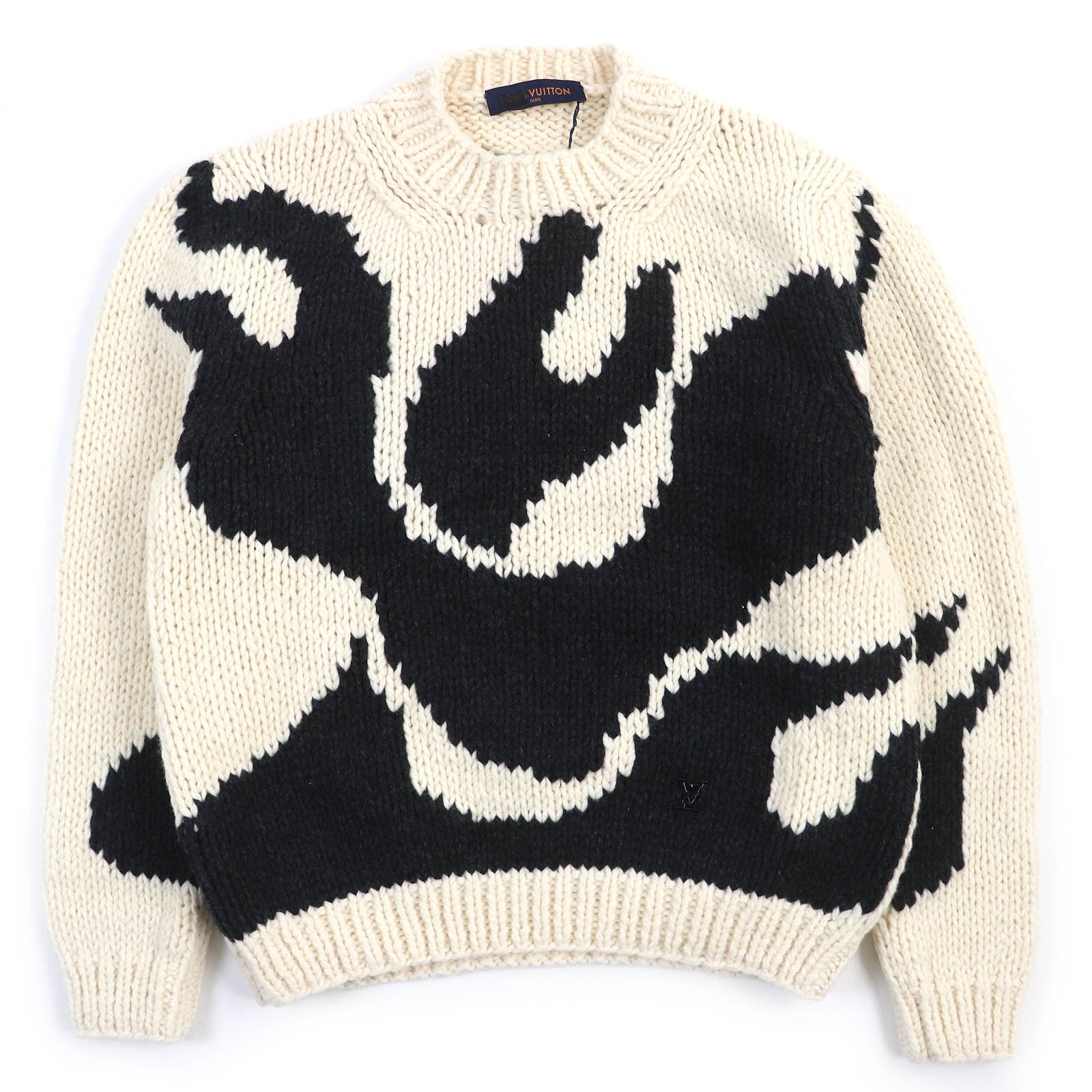 未使用品 ルイヴィトン ニット LV フレイム インタルシア メンズ L