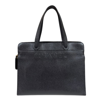シャネル ハンドバッグ キャビアスキン ブラック レディース CHANEL 中古