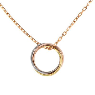 Cartier カルティエ トリニティ ペンダント ミニモデル ネックレス K18YG K18WG K18PG ゴールド シルバー【中古】