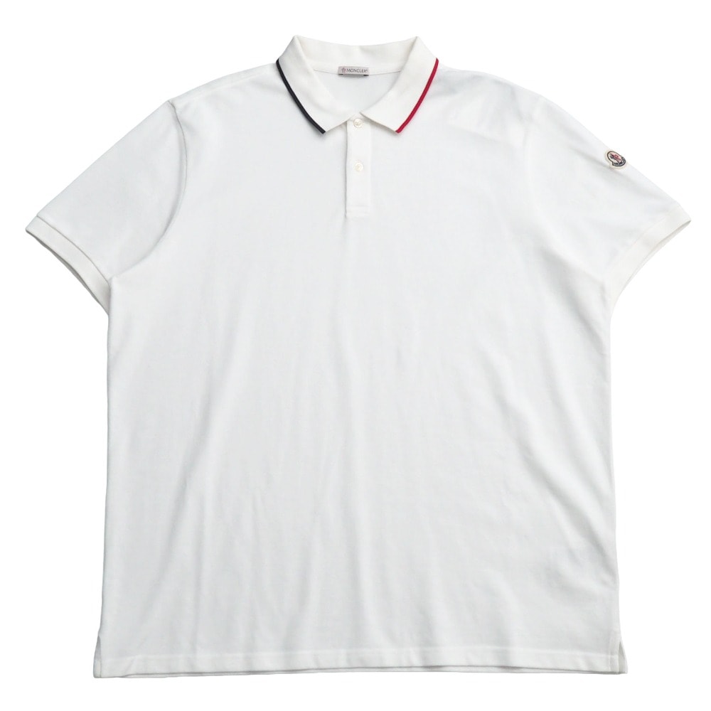 2022年製■MONCLER モンクレール ポロシャツ サイズ3XL 鹿の子 半袖シャツ ロゴ ブランド古着【中古】20260612/RA9801