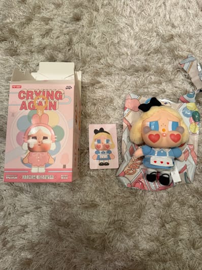 POP MART CRYBABY Crying Again Series Face Plush SHE'S ALICE
