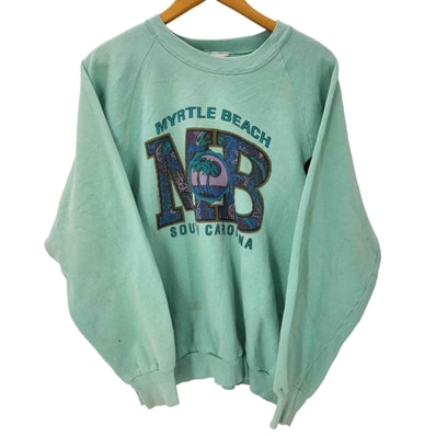 80S ボディ USA製 3段 SOUTH CAROLINA ヘビーウェイト ラグラン カレッジ スウェット トレーナー【1141685835255】