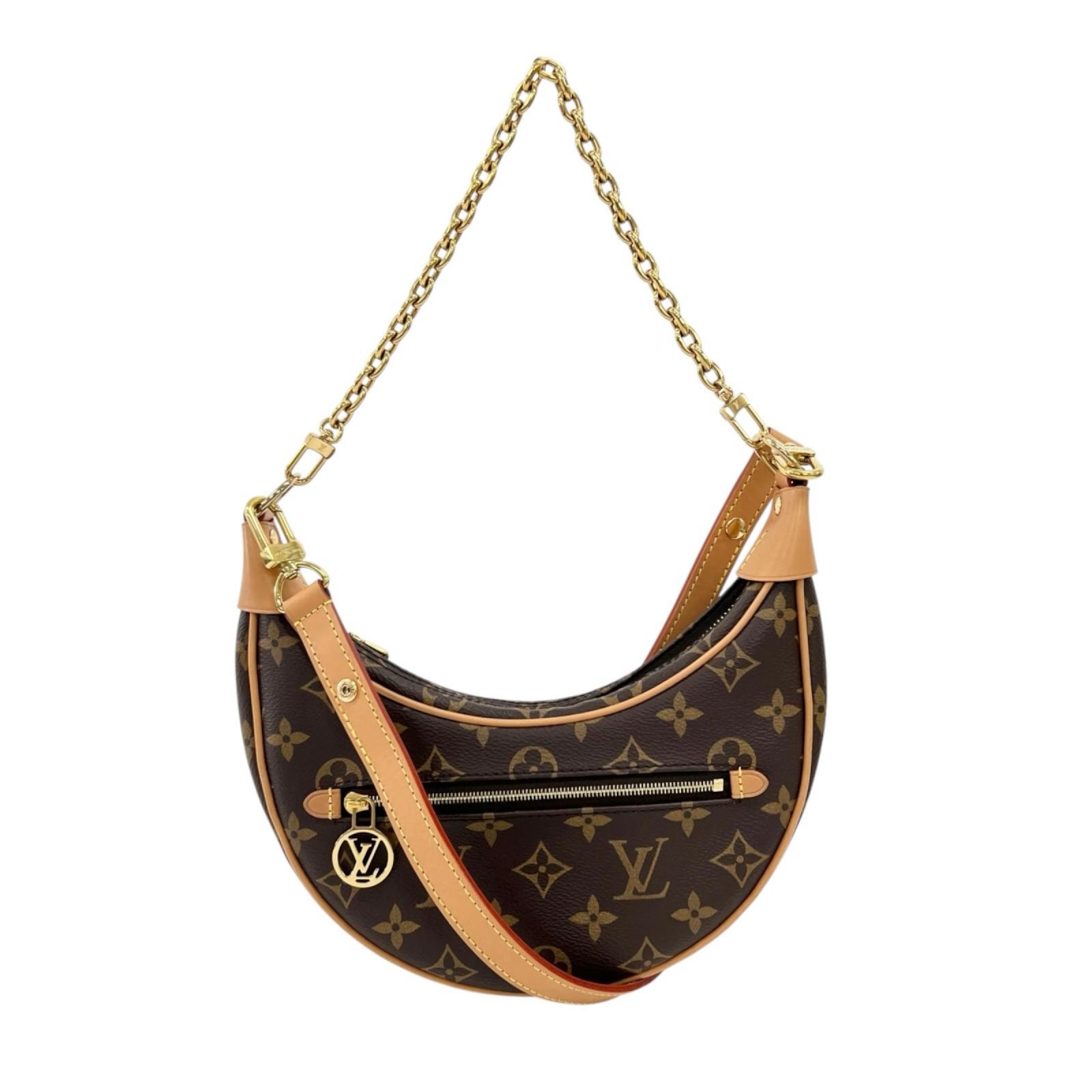 ルイヴィトン ループ モノグラム ショルダーバッグ モノグラムキャンバス M81098 ブラウン レディース LOUIS VUITTON  中古
