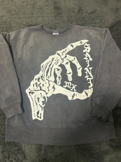 SAINT Mxxxxxx Crew Swt_Bone Saint "Black"