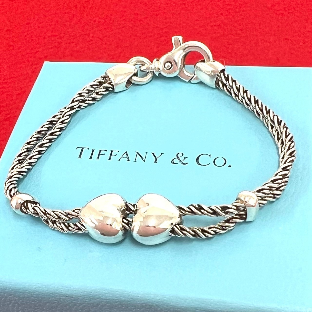 TIFFANY&Co. ティファニー ダブルロープ ハート ブレスレット シルバー925 ブレスレット シルバー
97808