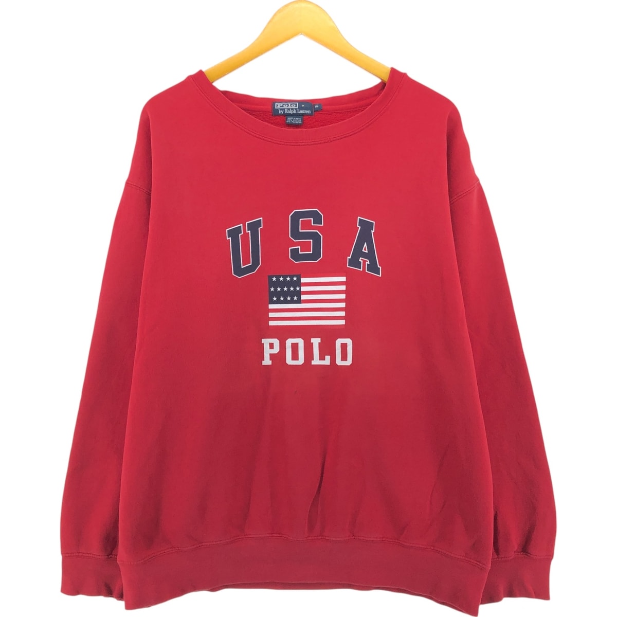 古着 ラルフローレン Ralph Lauren POLO by Ralph Lauren プリントスウェットシャツ トレーナー メンズXL相当/eaa522981