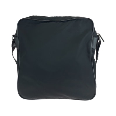 美品 PRADA プラダ テスート 三角ロゴプレート ブラック シルバー金具 ナイロン レザー/ ショルダーバッグ メッセンジャーバッグ 男女兼用 503494 【中古】