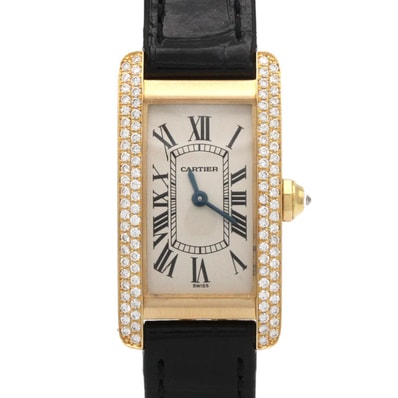 カルティエ タンクアメリカンSM YG/2D WB701251 YG クォーツ