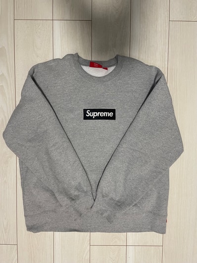 Supreme Box Logo Crewneck "Heather Grey" (22FW)