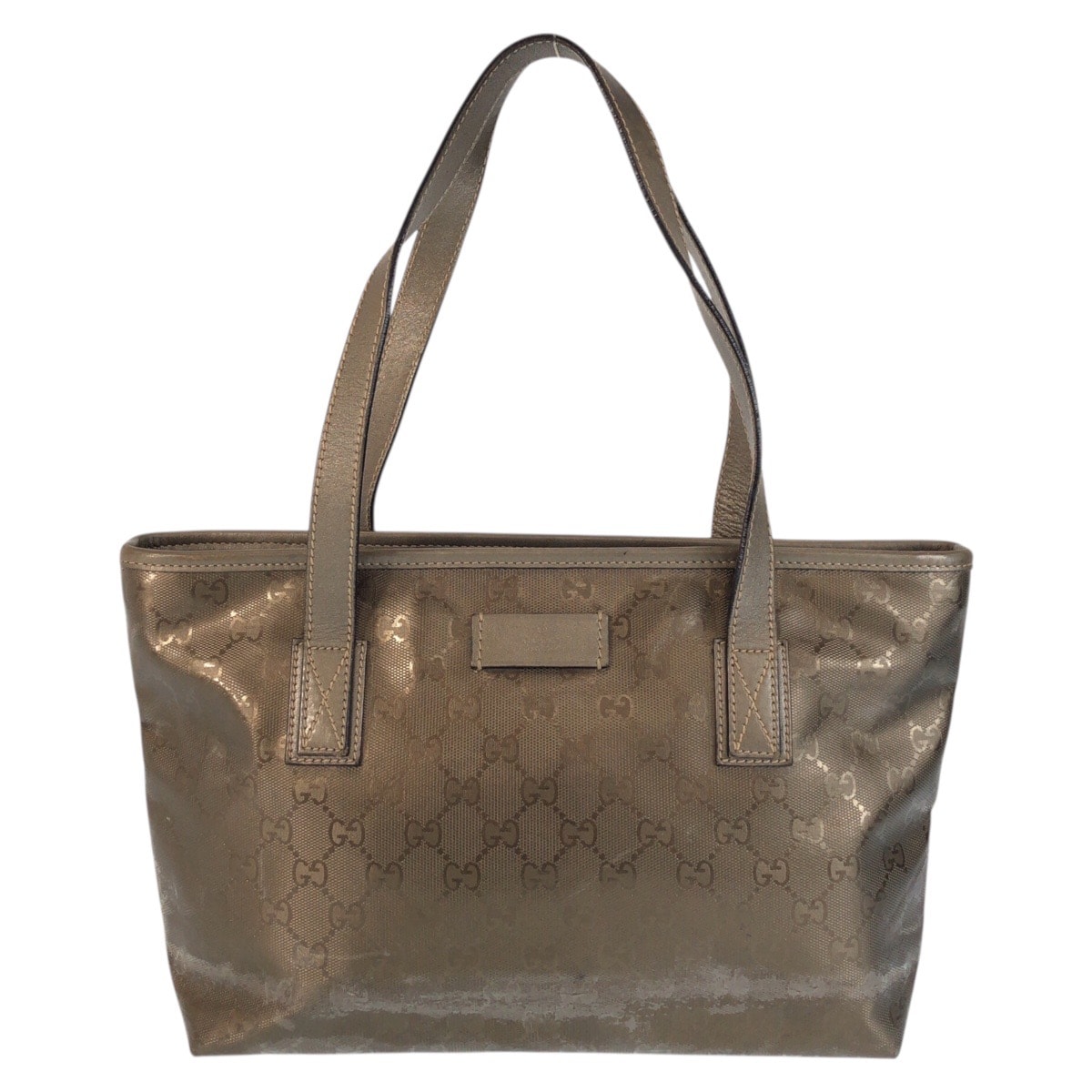 GUCCI グッチ GGインプリメ ブラウン ブロンズ PVC トートバッグ ショルダーバッグ 男女兼用 601715 【中古】