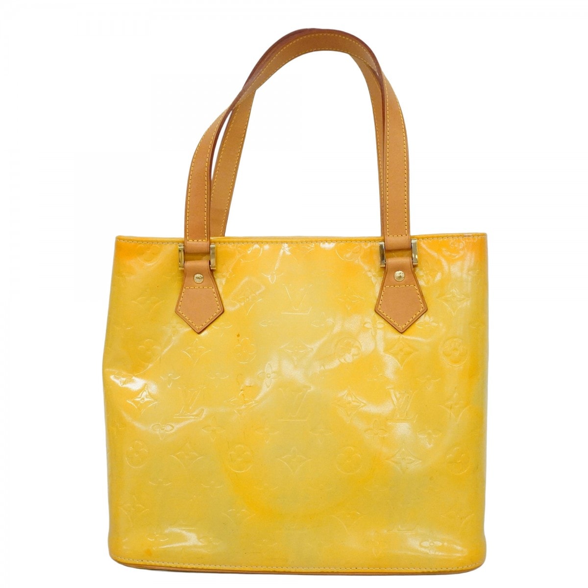 【6dd4100】ルイヴィトン トートバッグ ヴェルニ ヒューストン M91053 グリ【中古】レディース