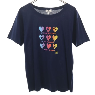 courreges クレージュ 半袖 Tシャツ 9R ネイビー