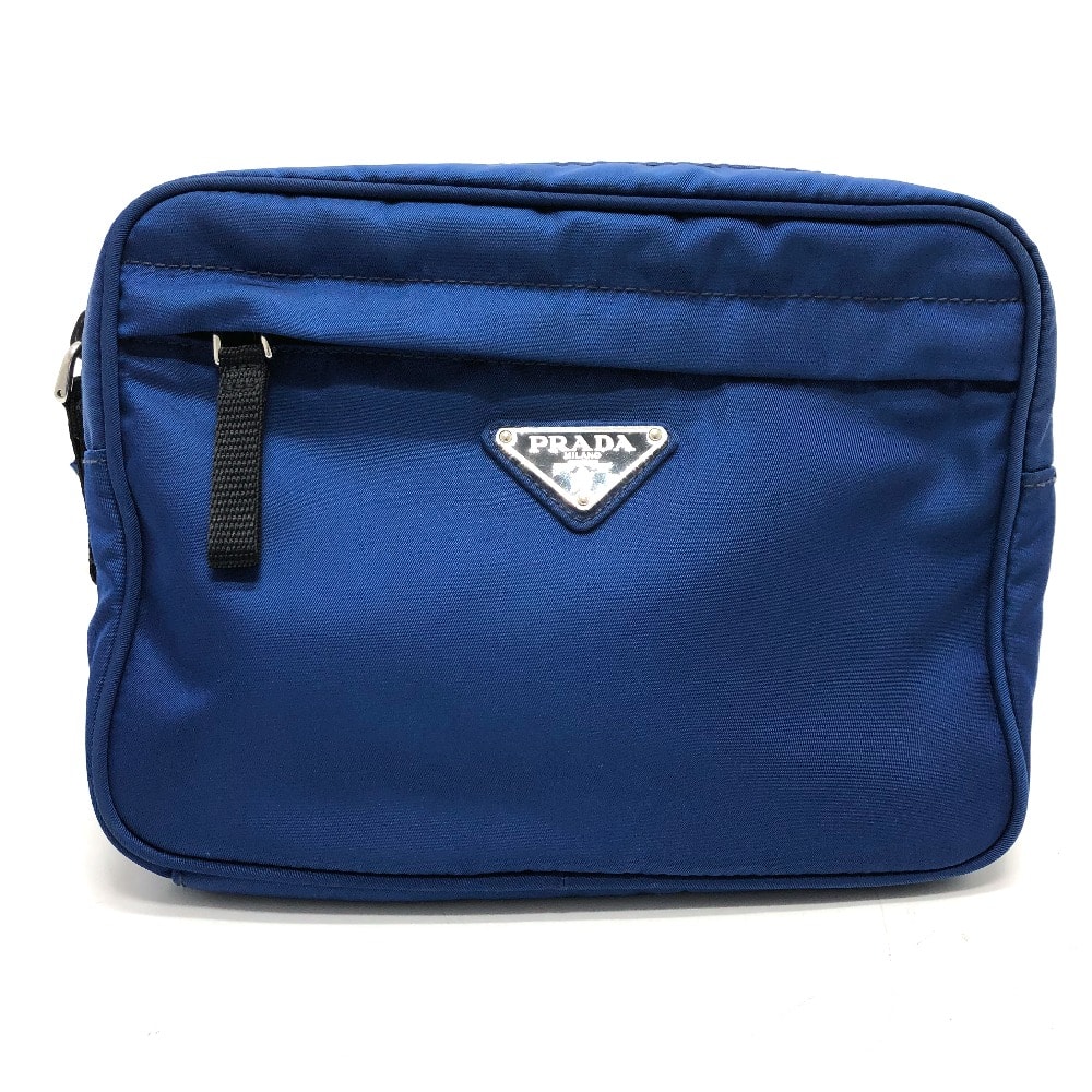プラダ PRADA 2VL001 トライアングルロゴ カバン ウエストバッグ ナイロン ブルー