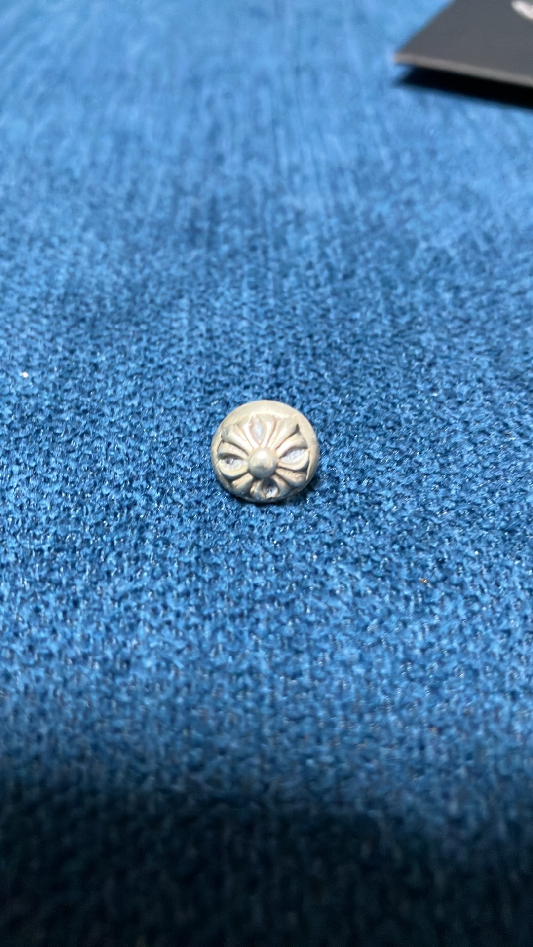 Chrome Hearts Cross Ball Stud Earrings "Silver"