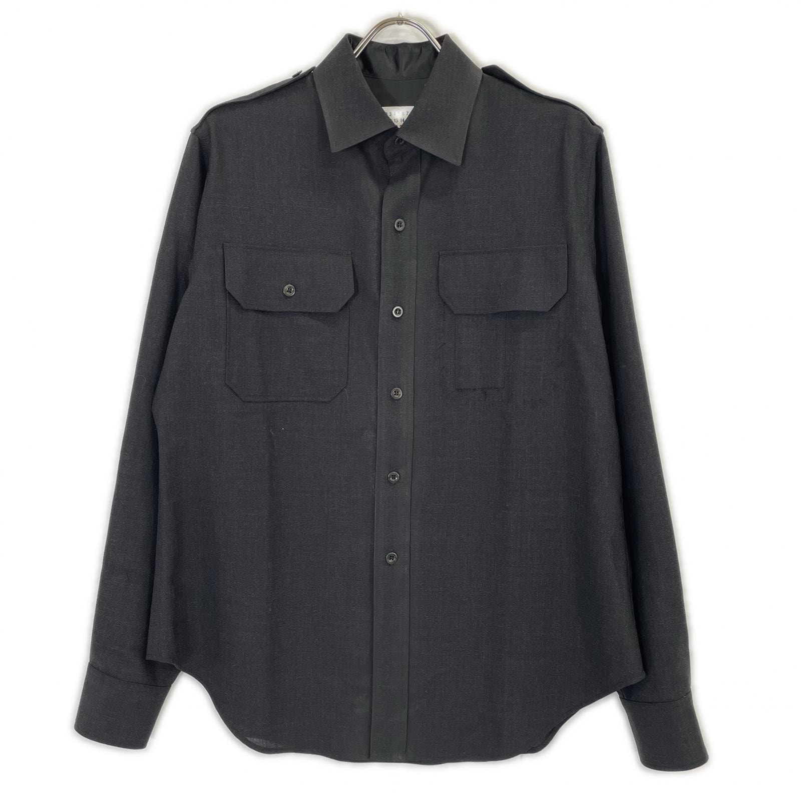 メゾンマルジェラ 25AW S50DT0059 Military Wool L/S Shirt ミリタリーウール ロングスリーブシャツ 長袖シャツ 36