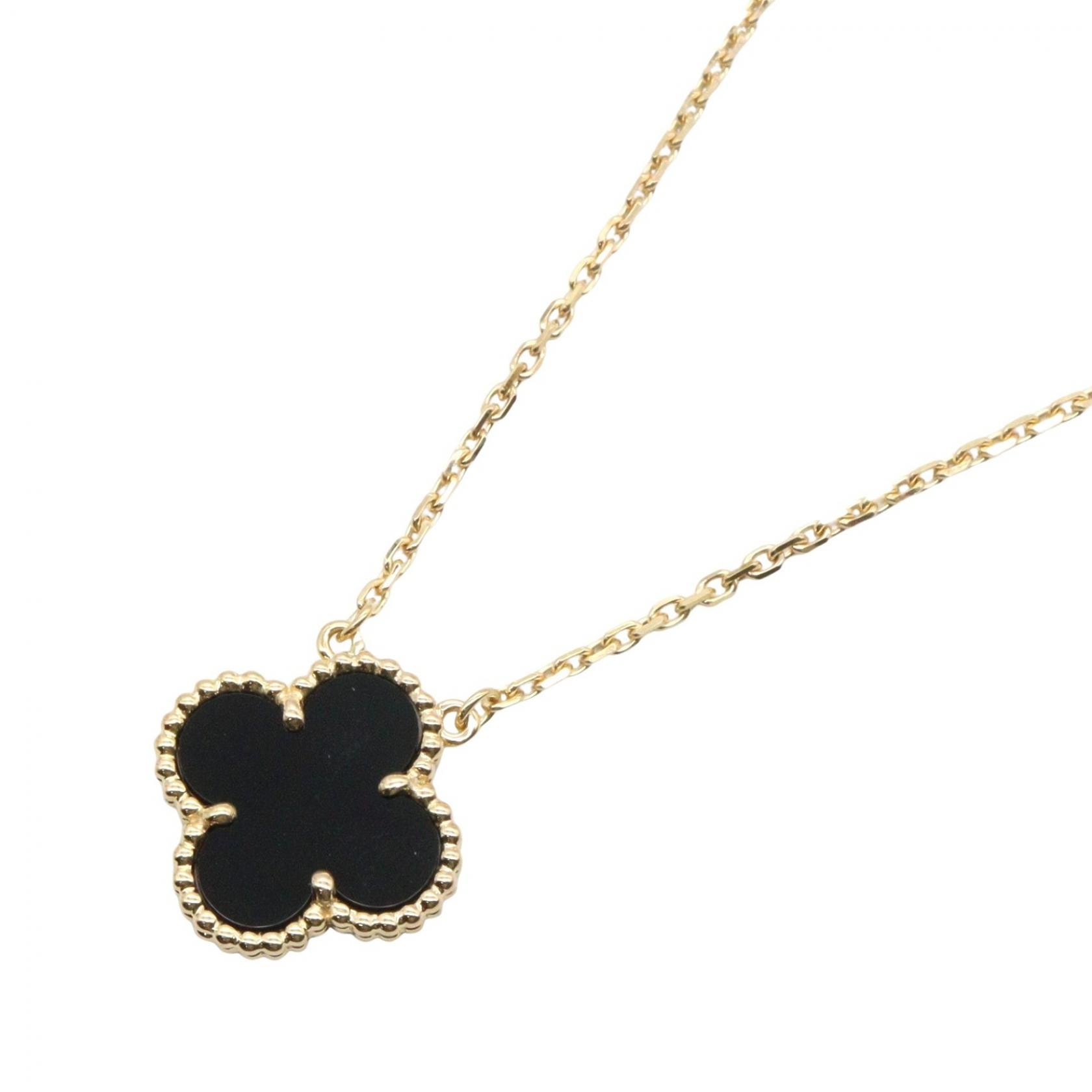 ヴァンクリーフ&アーペル Van Cleef & Arpels ヴィンテージアルハンブラ オニキス ネックレス ネックレス ジュエリー K18(イエローゴールド) オニキス レディース ゴールド系 / ブラック系 【中古】