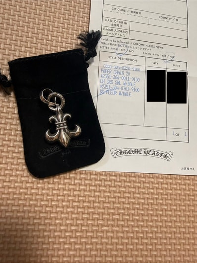 Chrome Hearts BS Fleur Pendant with Bale "Silver"