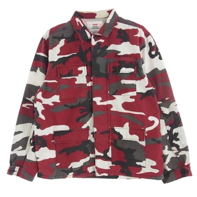 Supreme シュプリーム 長袖シャツ 18SS Hellraiser BDU Shirt Hell on Earth ピンヘッド 長袖 シャツ レッド系 M【中古】