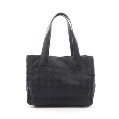 シャネル CHANEL ニュートラベルラインPM トートバッグ バッグ レザー ナイロンキャンバス レディース ブラック系 【中古】