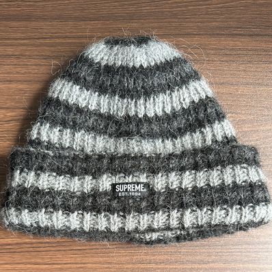 Supreme Loose Stripe Beanie "Black"