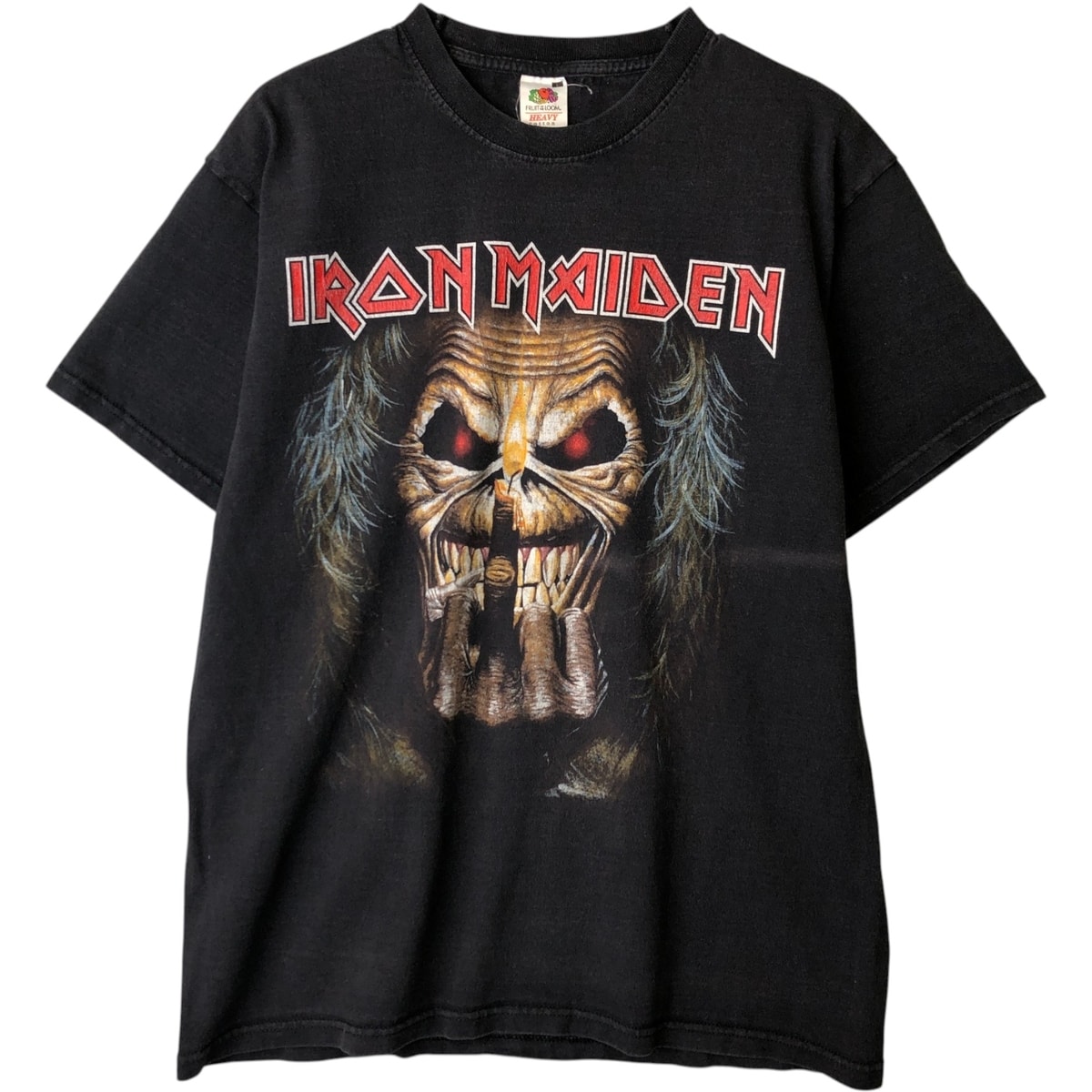 古着 00年代 フルーツオブザルーム FRUIT OF THE LOOM HEAVY COTTON IRON MAIDEN アイアンメイデン バンドTシャツ バンT メンズL相当/eaa638657