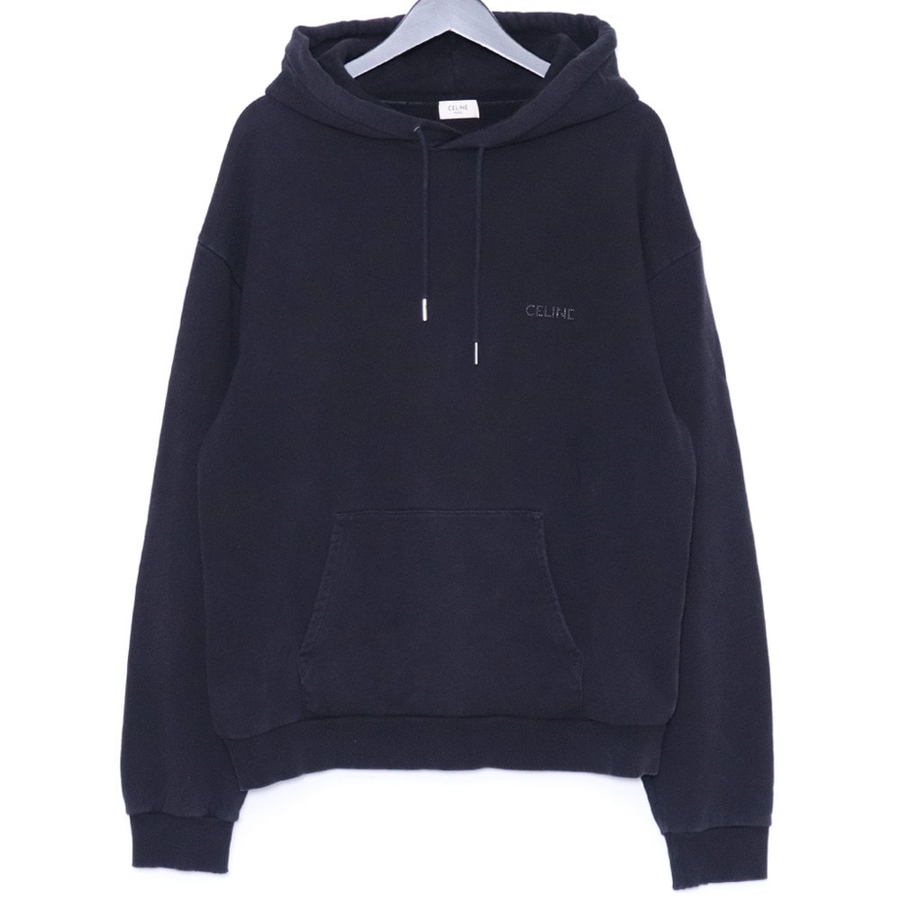 CELINE スタッズ ロゴ エンブロイダリー ルーズフィットパーカー