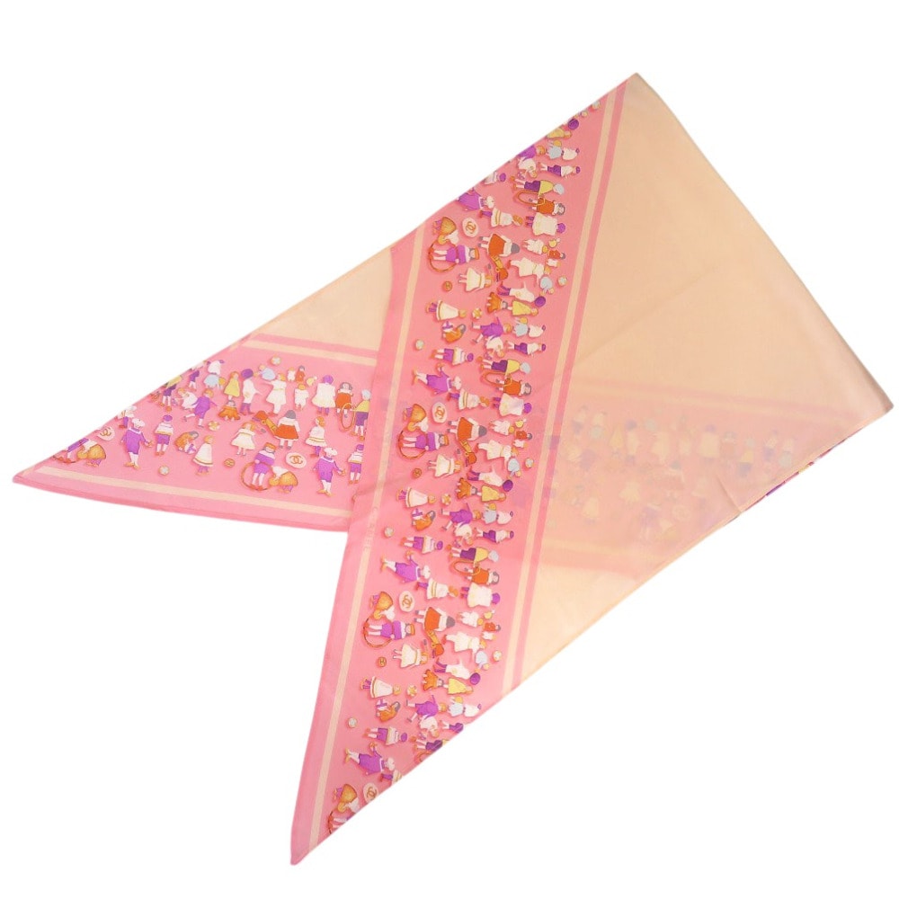 シャネル    ココマーク　ストライプ　子供　ヴィンテージ シルク