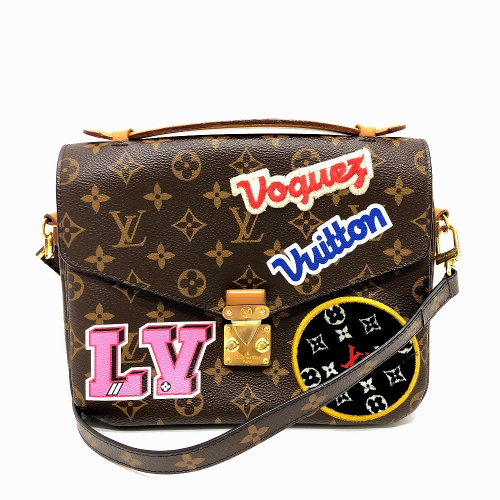 ルイヴィトン LOUIS VUITTON ポシェットメティスMM M43991 パッチーズ 2WAYバッグ ハンドバッグ モノグラムキャンバス ブラウン