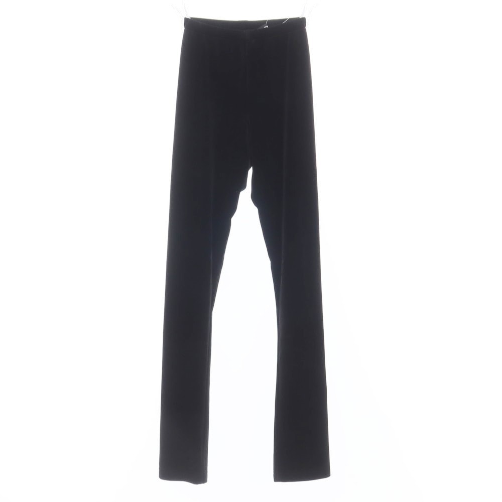 【中古】ジュンヤワタナベ JUNYA WATANABE 2023年秋冬 ストレッチ ポリエステル ベロア レギンスパンツ ブラック【サイズXS】【レディース】
