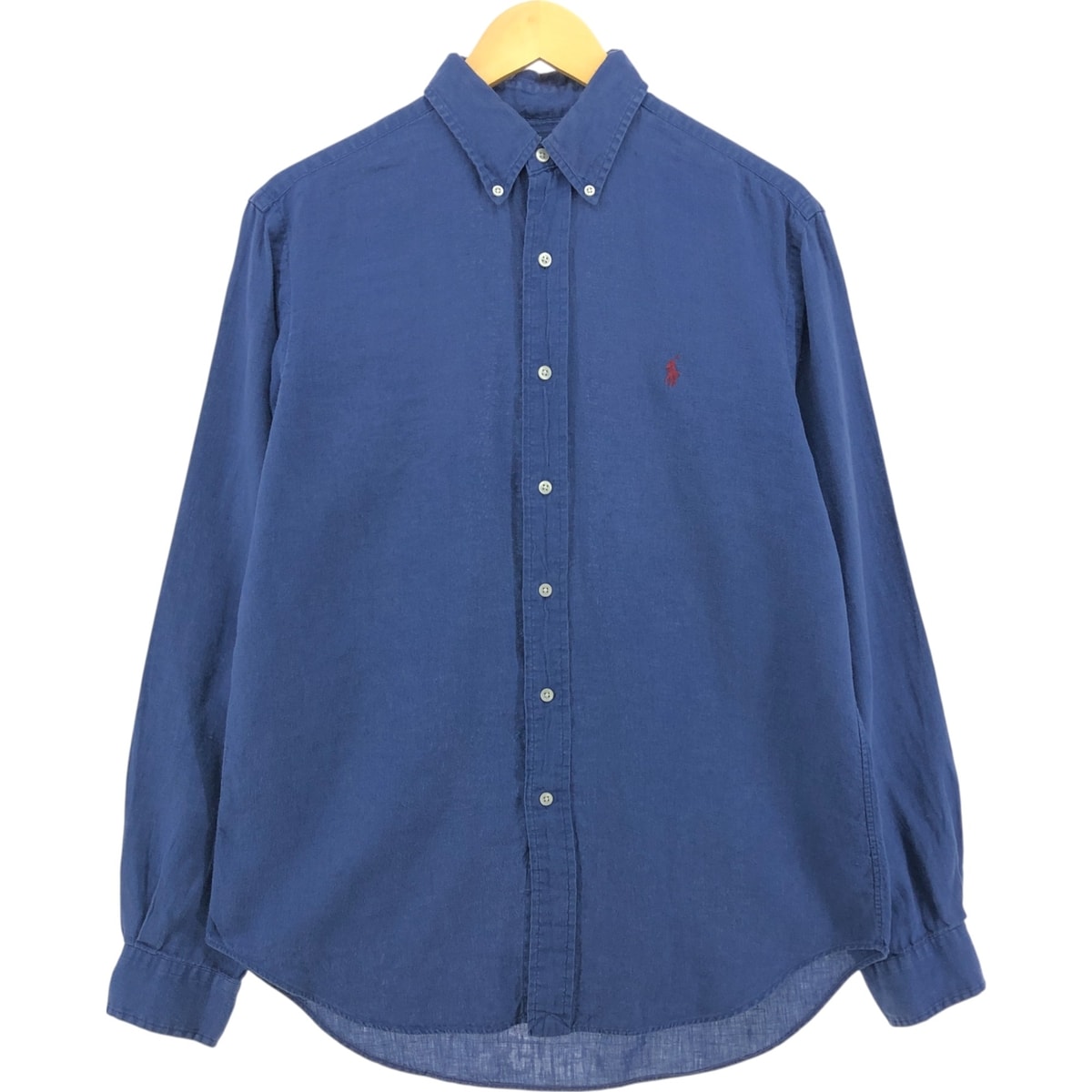 古着 ラルフローレン Ralph Lauren 長袖 リネン ボタンダウンシャツ メンズM相当/eaa473794