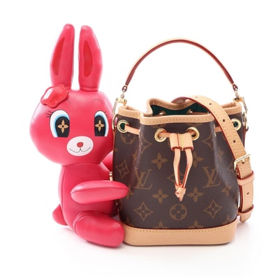 ルイ・ヴィトン LOUIS VUITTON LOUIS VUITTON × Sun Yitian ナノ ノエ 2WAY ハンドバッグ バッグ PVCコーティングキャンバス レザー アニモグラム レディース ブラウン系 / レッド系 M11305 【中古】