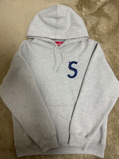 Supreme S Logo Hooded Sweatshirt "Heather Grey" (22FW)