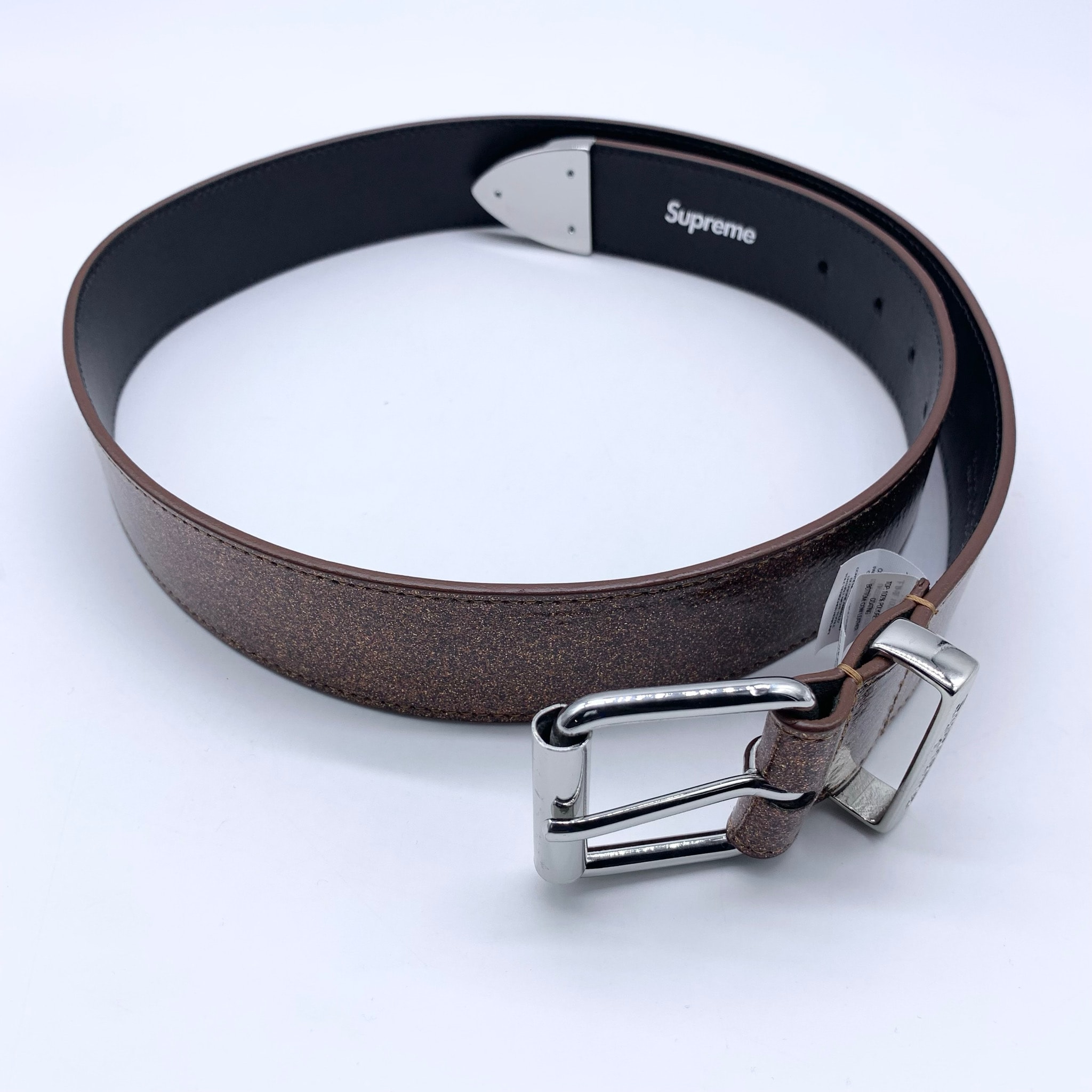 Supreme Glitter Vinyl Ranger Belt "Brown"