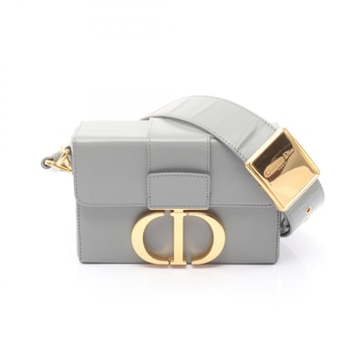 ディオール Dior 30 MONTAIGNE モンテーニュ ボックス ショルダーバッグ バッグ レザー レディース ブルー系 01-RU-0210 【中古】