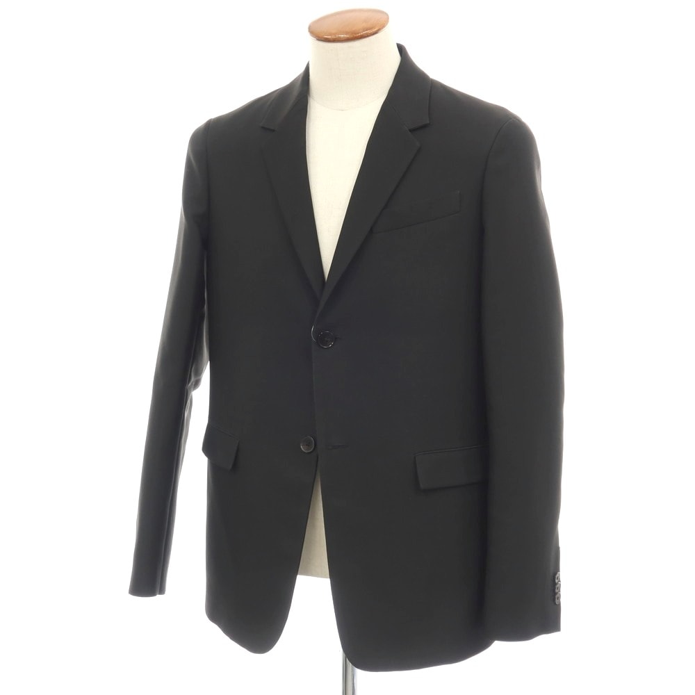 【中古】ジルサンダー JIL SANDER ナイロンシルク 2B テーラードジャケット ブラック【サイズ48】【メンズ】