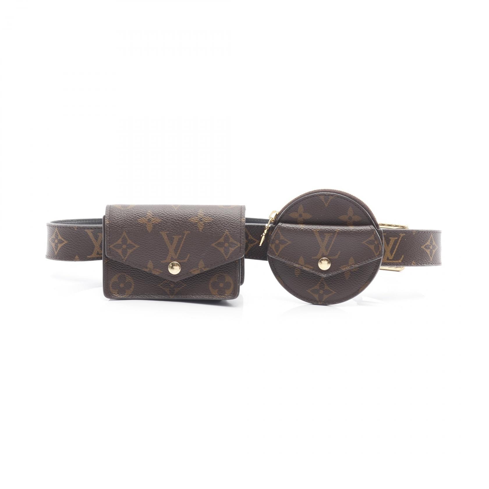 ルイ・ヴィトン LOUIS VUITTON サンチュール デイリー マルチポケット ウエストバッグ バッグ PVCコーティングキャンバス モノグラム レディース ブラウン系 M0236U 【中古】